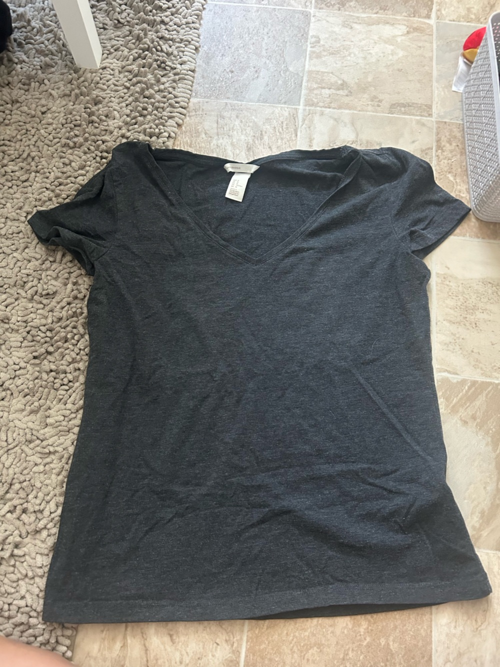 Classic Women's Dark Gray V-Neck Shirt